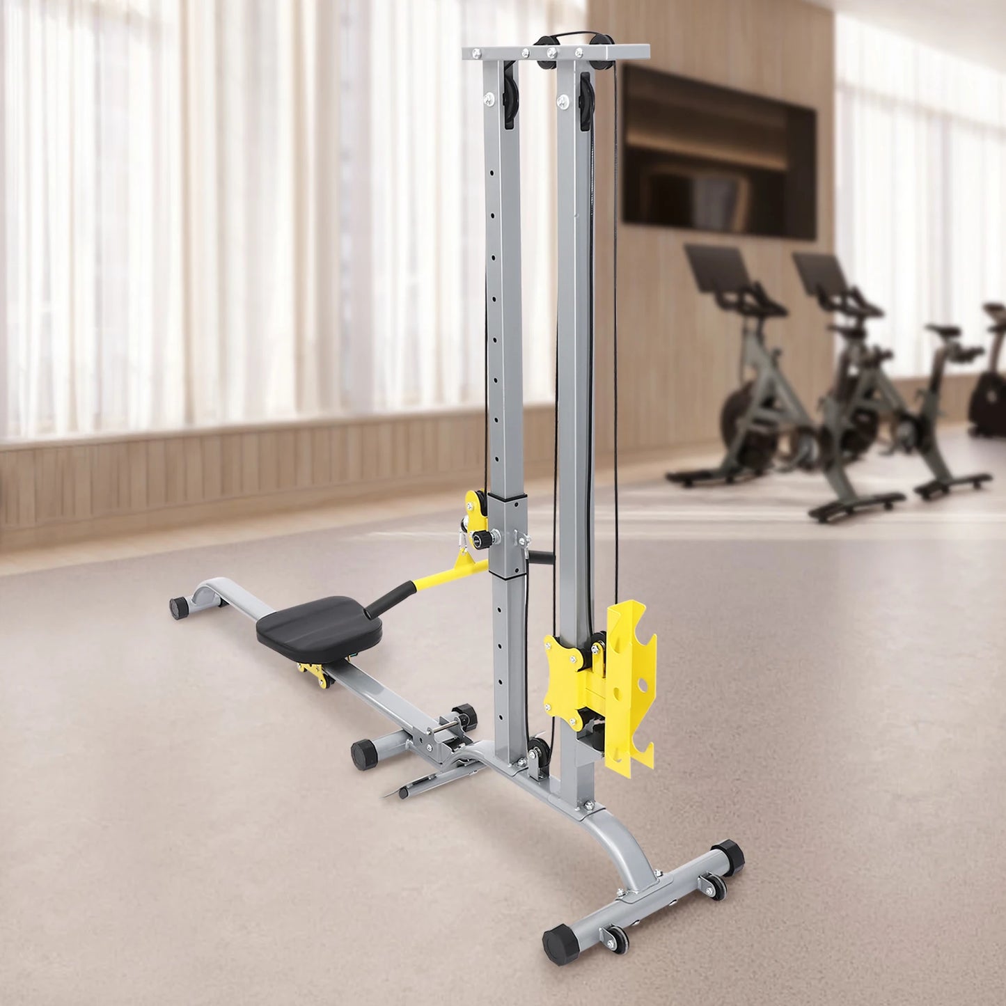 Multifunctional Fitness Rack High Safety Heavy Duty Adjustable Height Home Gym