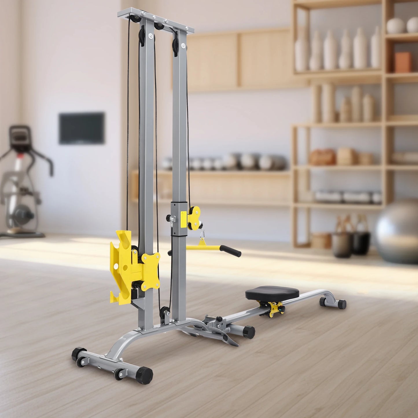 Multifunctional Fitness Rack High Safety Heavy Duty Adjustable Height Home Gym