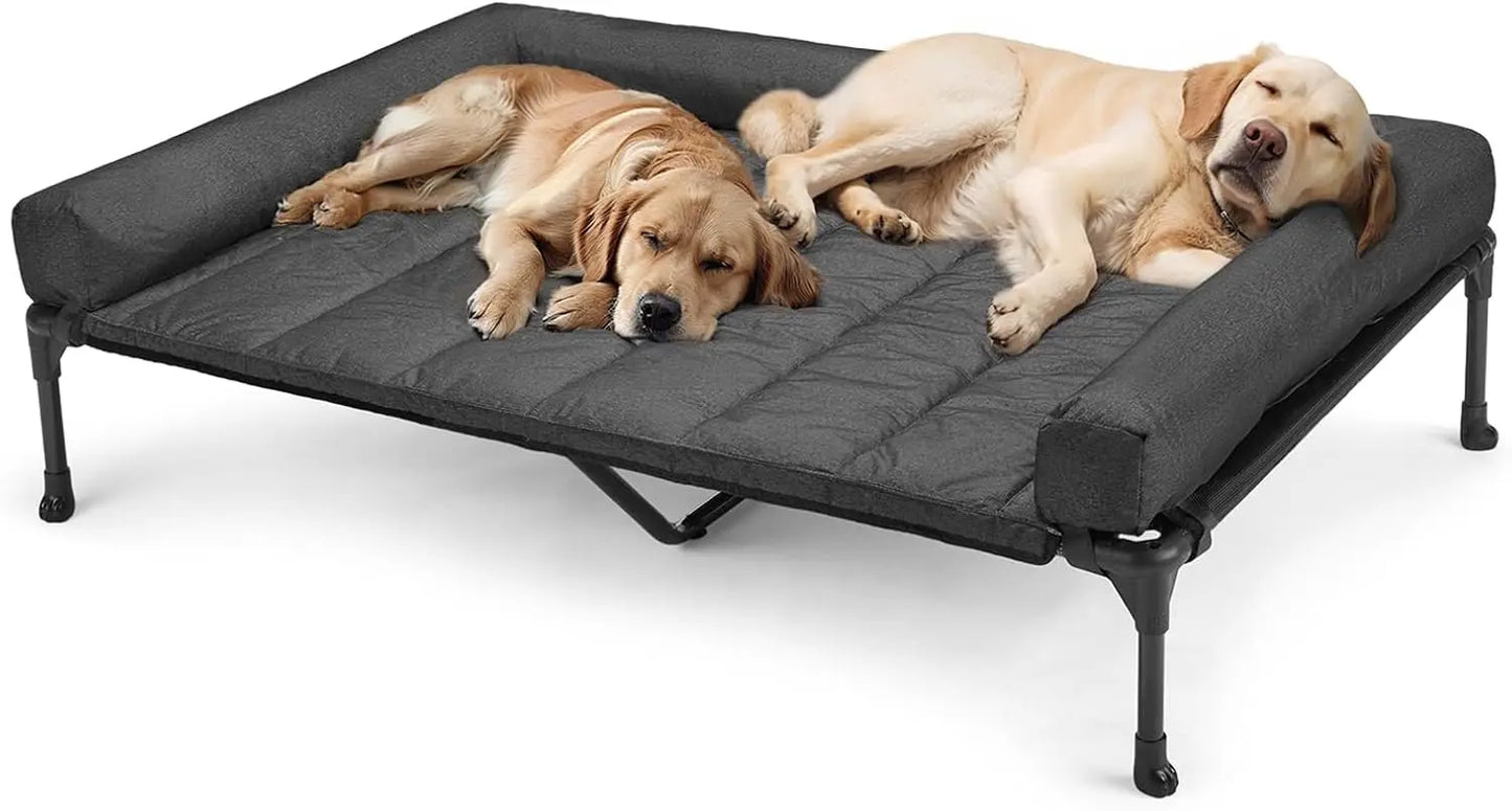 Veehoo Cooling Elevated Dog Bed With Waterproof Pillow-Top
