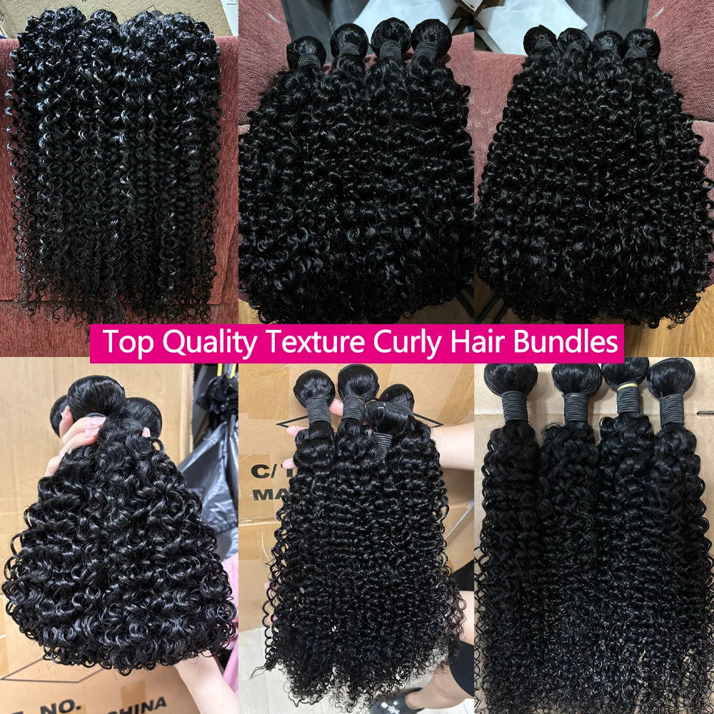 24 24 24 Inch Curly Wave Bundles Queenlike Deep Curly Human Hair Bundles Brazilian Weave 100% Raw Hair Bundles 3-5 Days Delivery