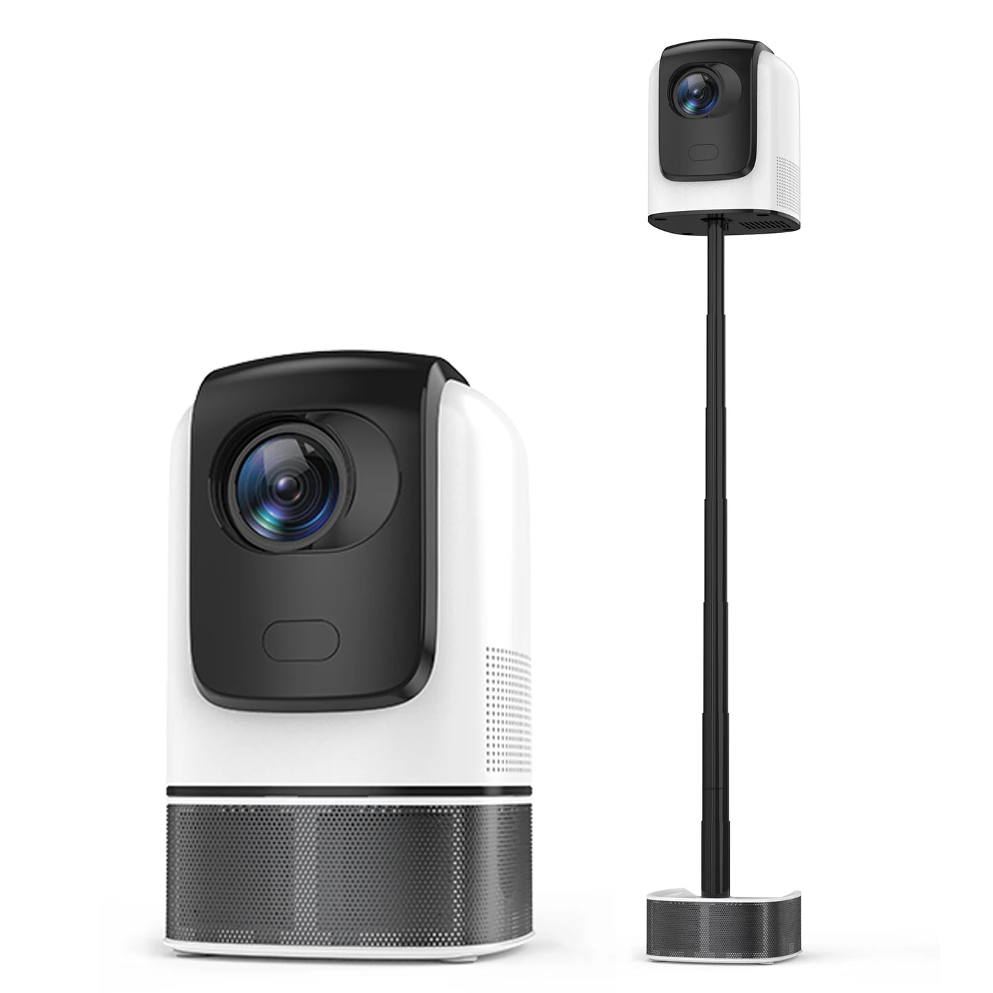 Projector Android Native 1080p Support 4K with Built in Stand