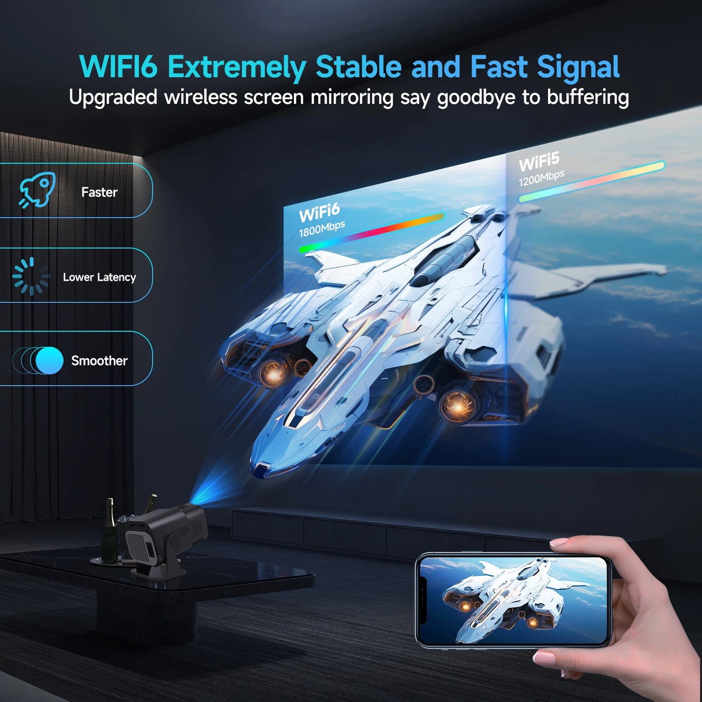 Magcubic HY320 Mini Native 720P Android 11 4K Projector