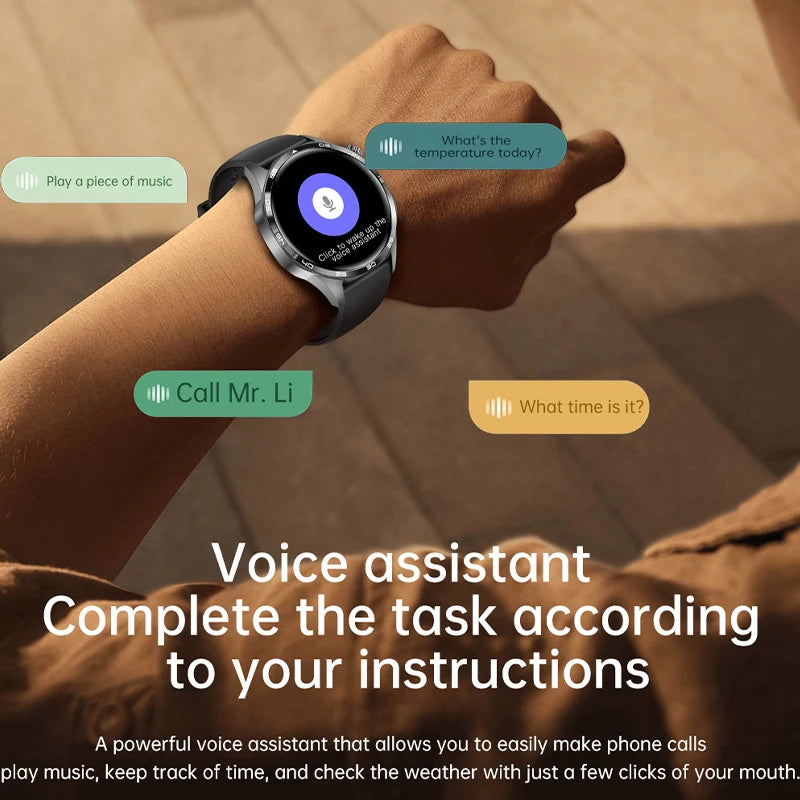 GEJIAN New Men's Smart 5.0 Bluetooth GPS NFC Watch 1.53-inch