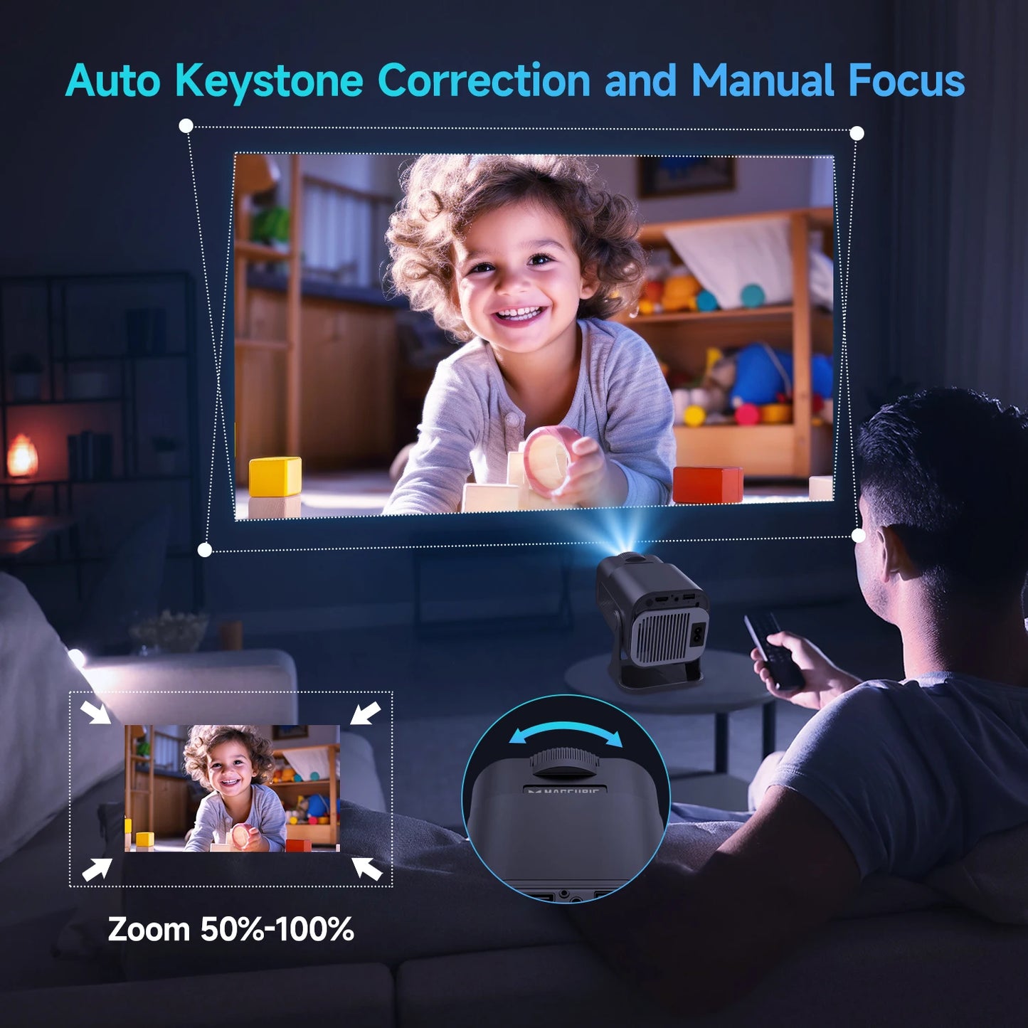 Magcubic HY320 Mini Native 720P Android 11 4K Projector