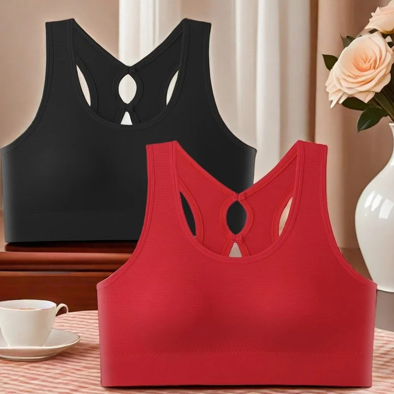 Two-piece women's high-elastic sports bra, comfortable and soft yoga top, backless open sports vest, moisture-wicking sportswear