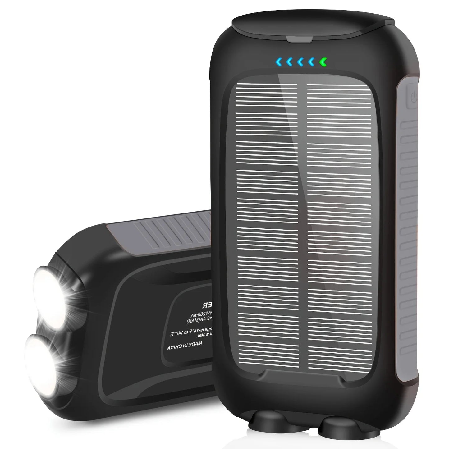 10000mAh Solar Power Bank Portable Waterproof Fast Charge