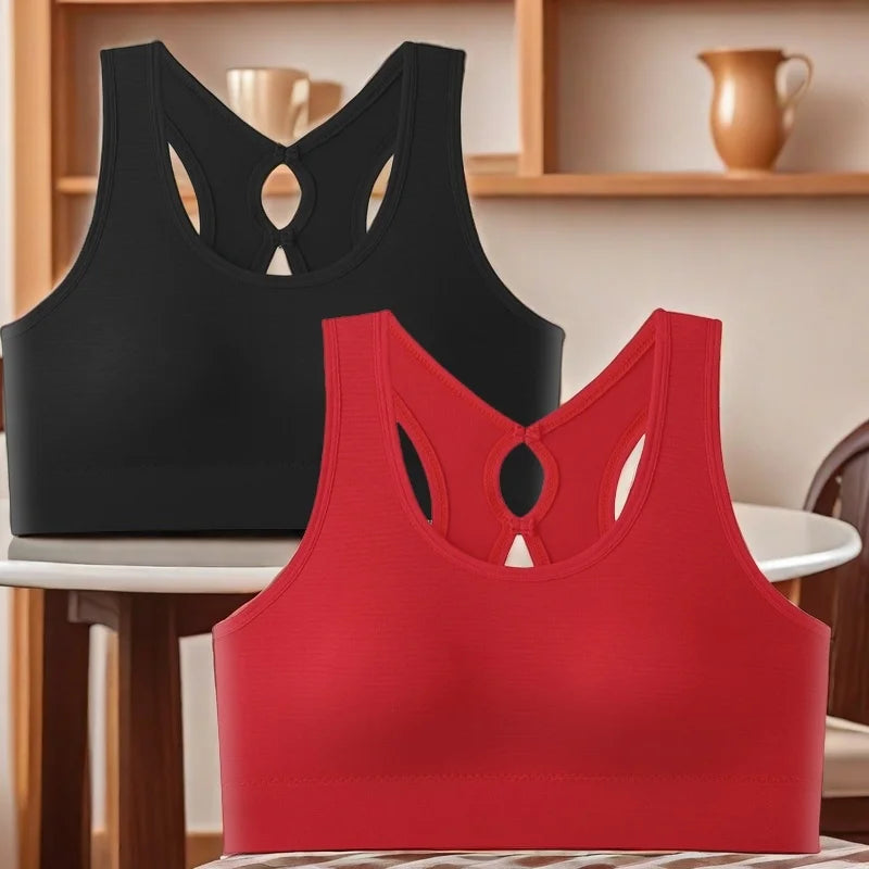 Two-piece women's high-elastic sports bra, comfortable and soft yoga top, backless open sports vest, moisture-wicking sportswear