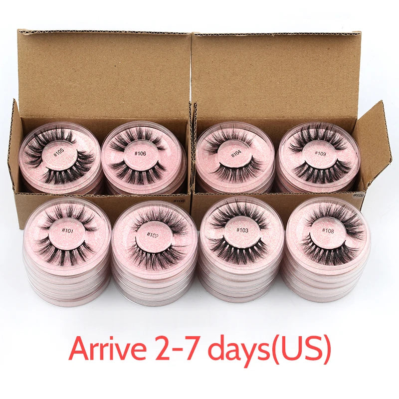 Wholesale Lashes 4/50/100 Pcs 3D Mink Natural False Eyelashes