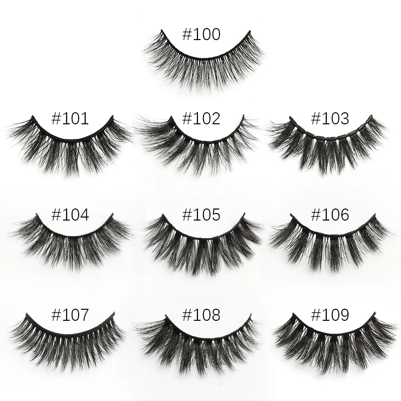 Wholesale Lashes 4/50/100 Pcs 3D Mink Natural False Eyelashes