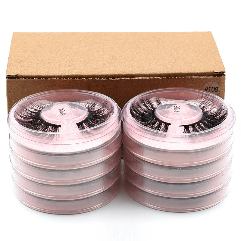 Wholesale Lashes 4/50/100 Pcs 3D Mink Natural False Eyelashes