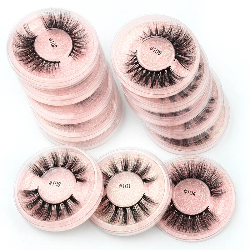 Wholesale Lashes 4/50/100 Pcs 3D Mink Natural False Eyelashes