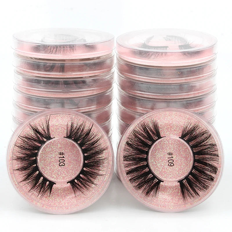 Wholesale Lashes 4/50/100 Pcs 3D Mink Natural False Eyelashes
