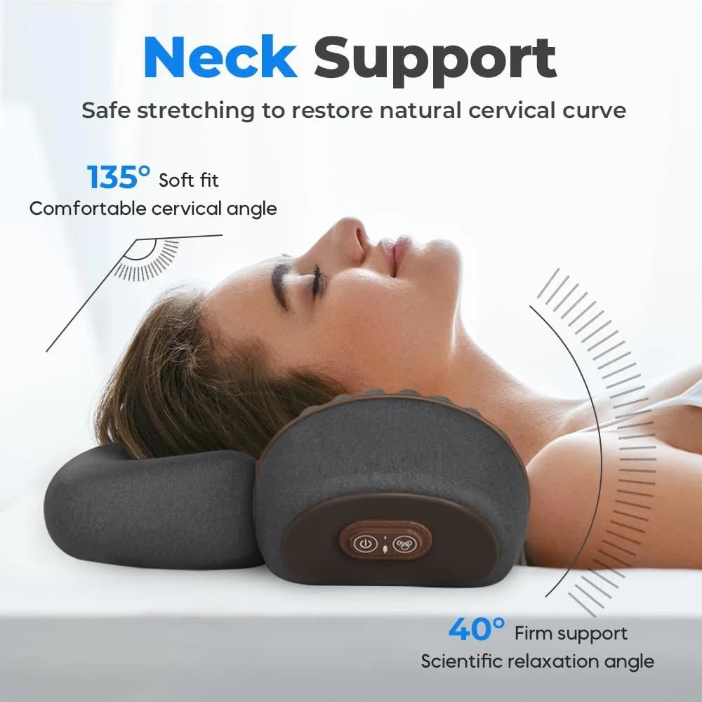 Okayso 3-in-1 Neck Massage Pillow with Heat and Memory Foam