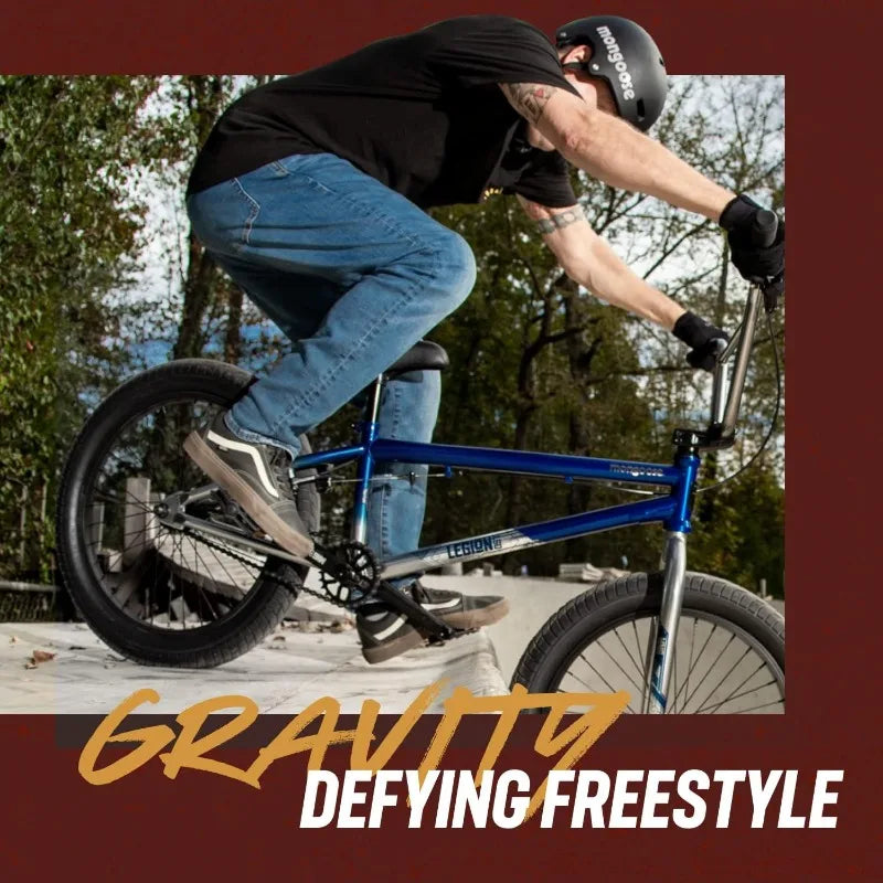 Mongoose Legion Kids Freestyle BMX Bike, Intermediate Rider, Boys and Girls Bikes, 20-Inch Wheels, Hi-Ten Steel Frame