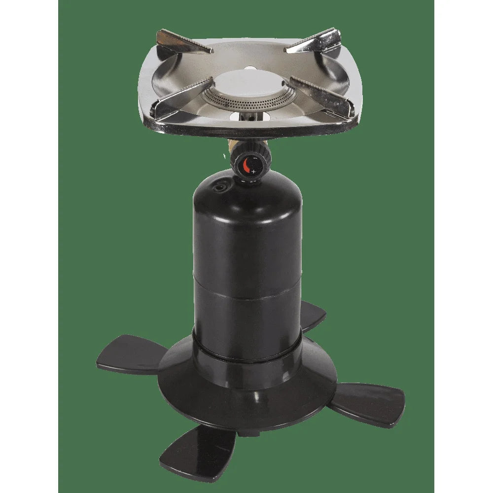Portable Single Burner Propane Stove Lightweight Camping Cooking Gear Pressure Regulated Knob 10000 BTU Stainless Steel Burner