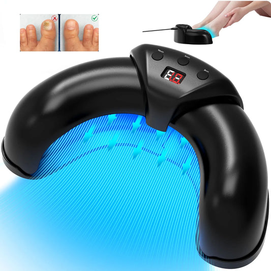 Nail Fungus Cleaning Laser Device Time Display 470nm Blue Lightand 910nm Repair Damaged Discolored Thick Fingernails Foot Care