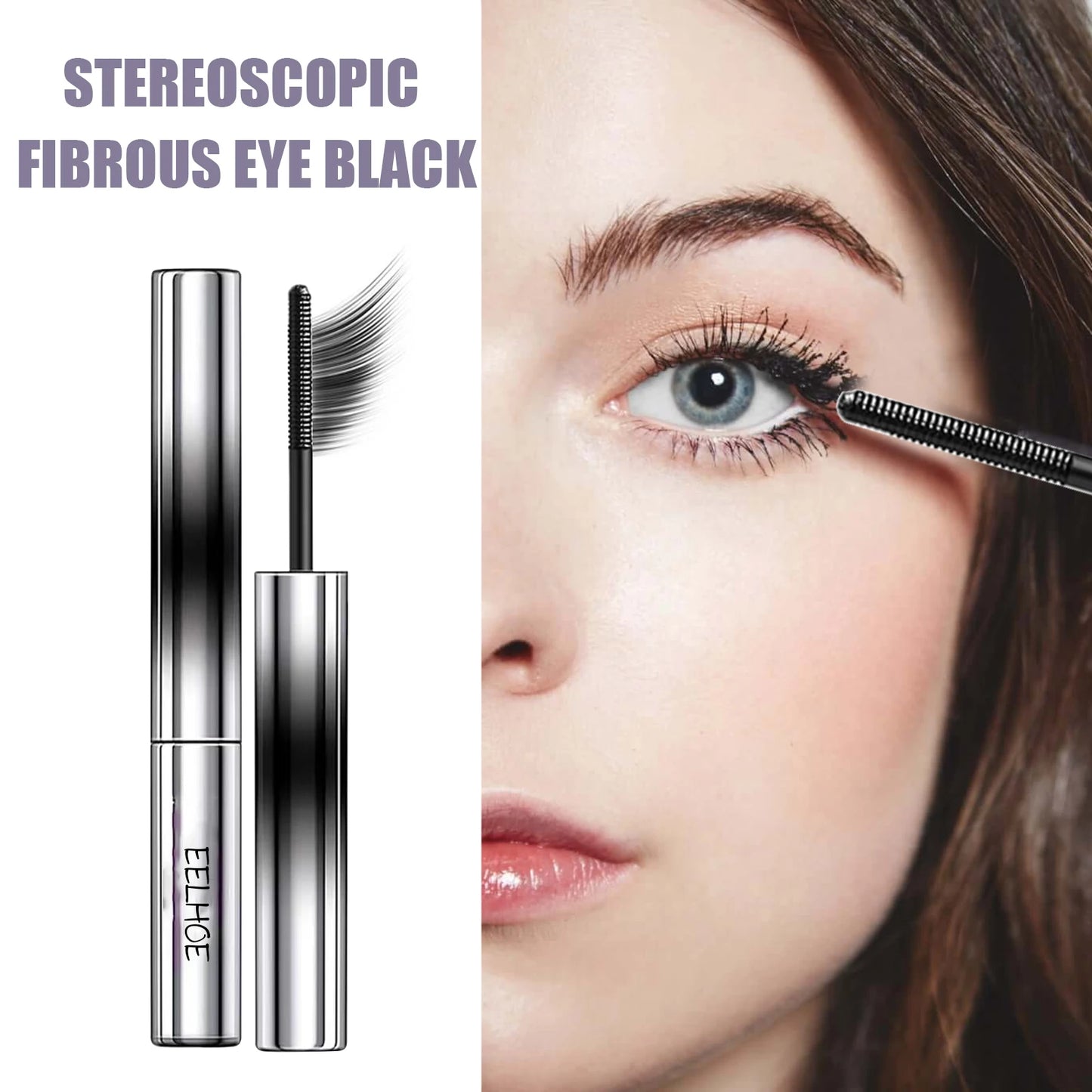 EELHOE Waterproof Mascara Lengthening Black Lash Eyelash Extension Eye Lashes Long-wearing Black Color Mascara Comestic