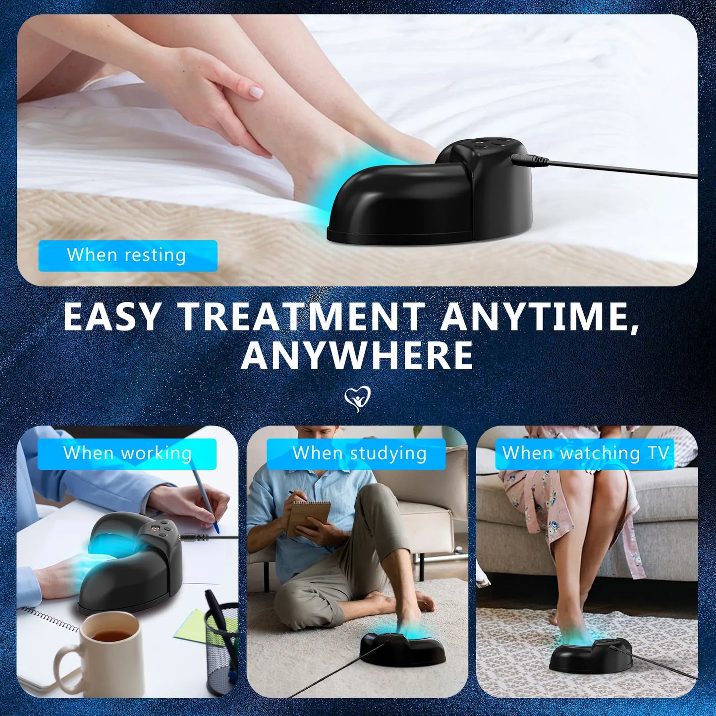 Nail Fungus Cleaning Laser Device Time Display 470nm Blue Lightand 910nm Repair Damaged Discolored Thick Fingernails Foot Care