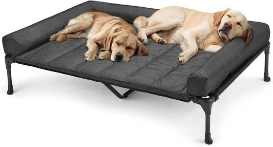 Veehoo Cooling Elevated Dog Bed With Waterproof Pillow-Top