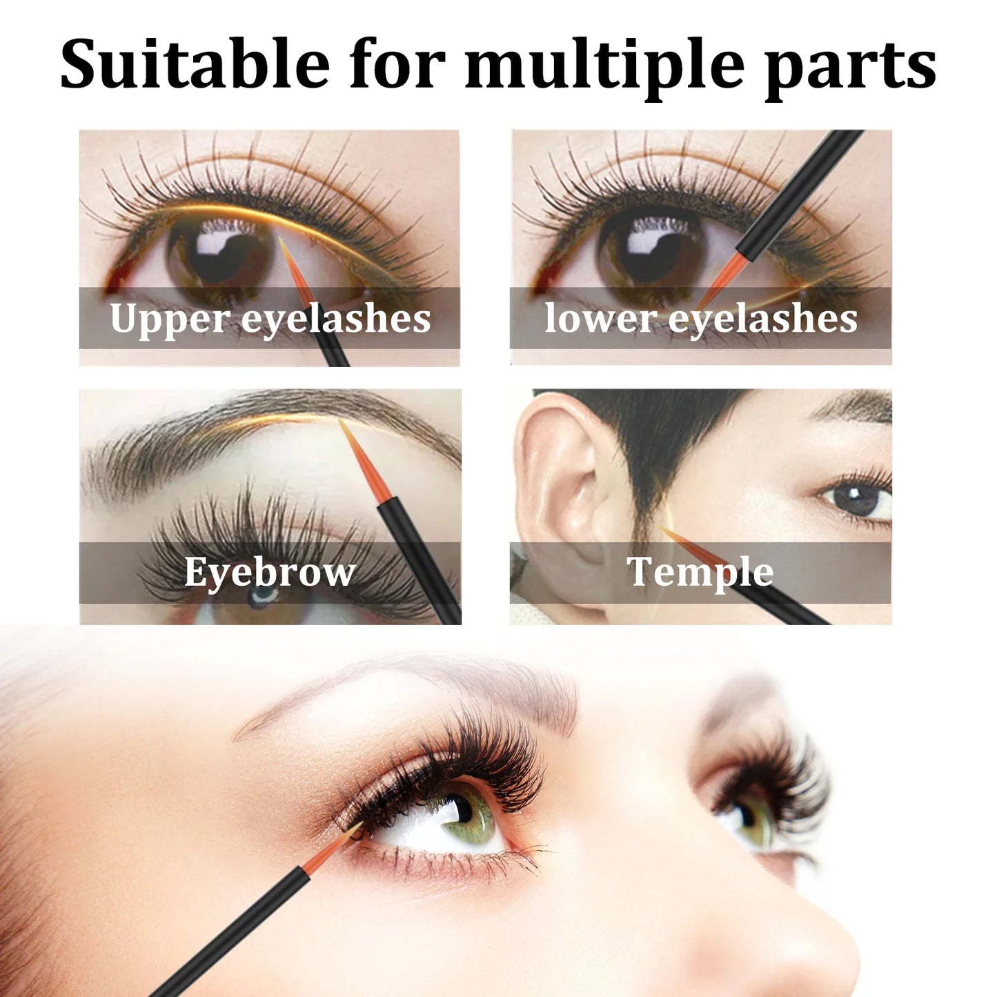 3pcs Eyelash Eyebrow Grown Thick Slender Curling Mascara