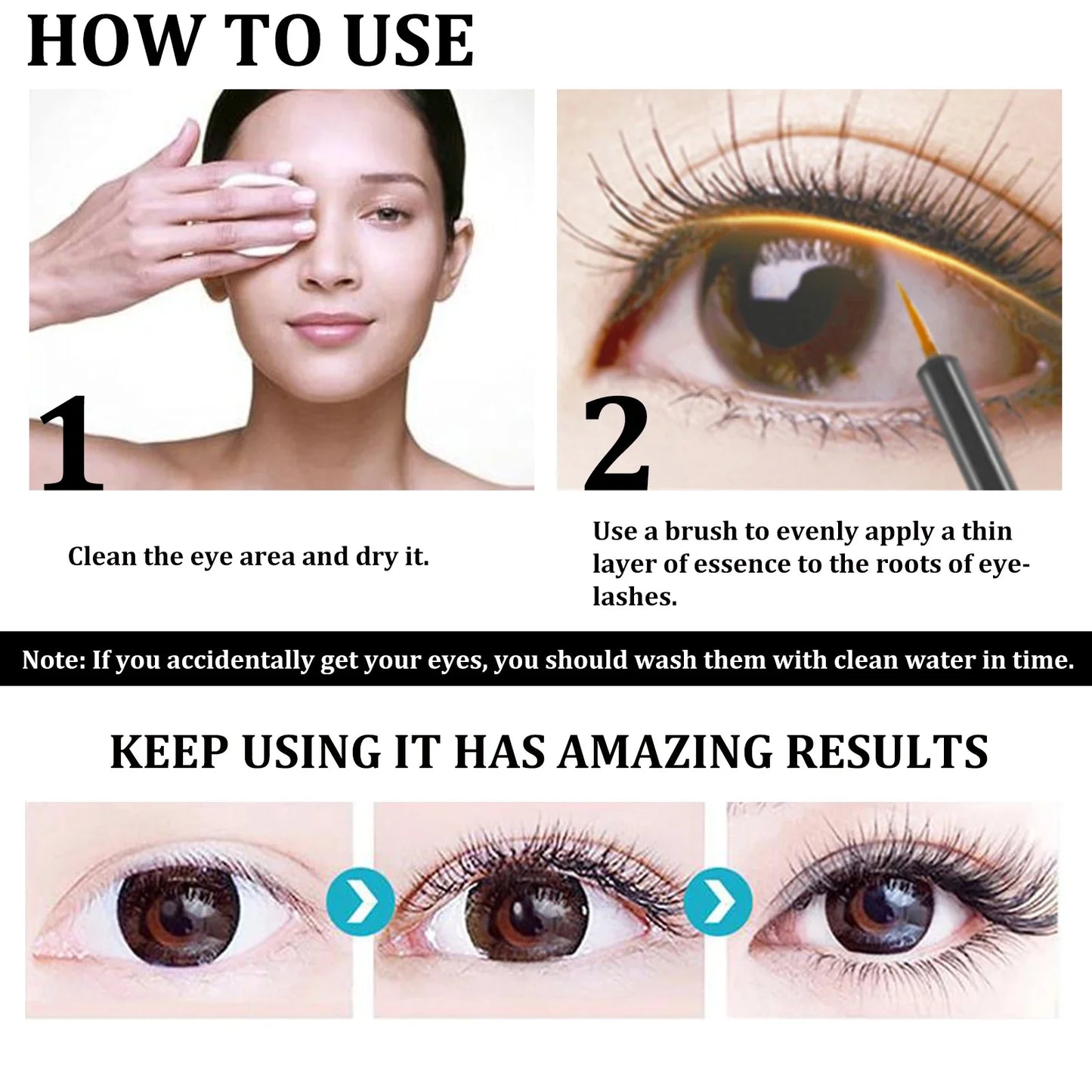 3pcs Eyelash Eyebrow Grown Thick Slender Curling Mascara