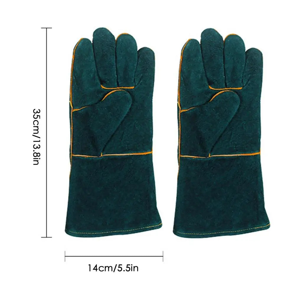 Animal Handling Gloves Leather Anti-grasping Anti Bite Protective