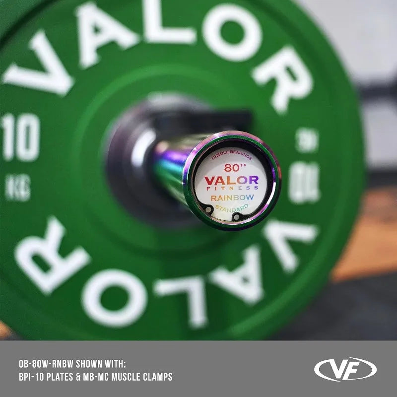 Valor Fitness Barbells - 80in 35lb Weight Bar for Home Gym