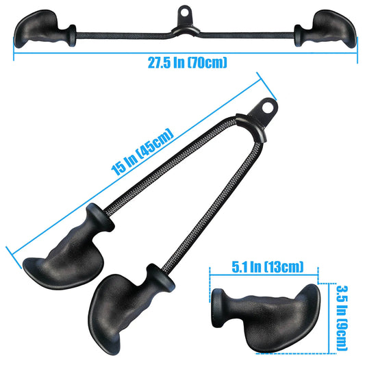Ergonomic Tricep Rope Pulldown Attachments for Gym