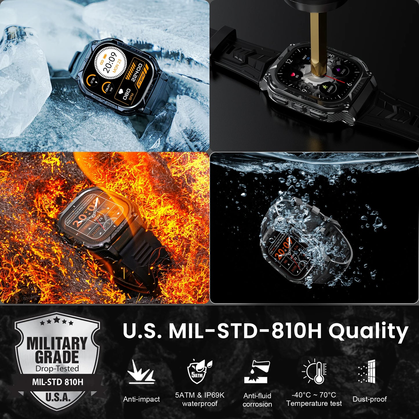 HIDAMEL M3E GPS Smart Watch For Men 60 Days Battery Life