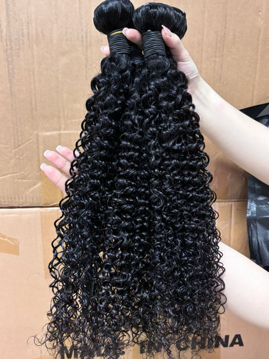24 24 24 Inch Curly Wave Bundles Queenlike Deep Curly Human Hair Bundles Brazilian Weave 100% Raw Hair Bundles 3-5 Days Delivery