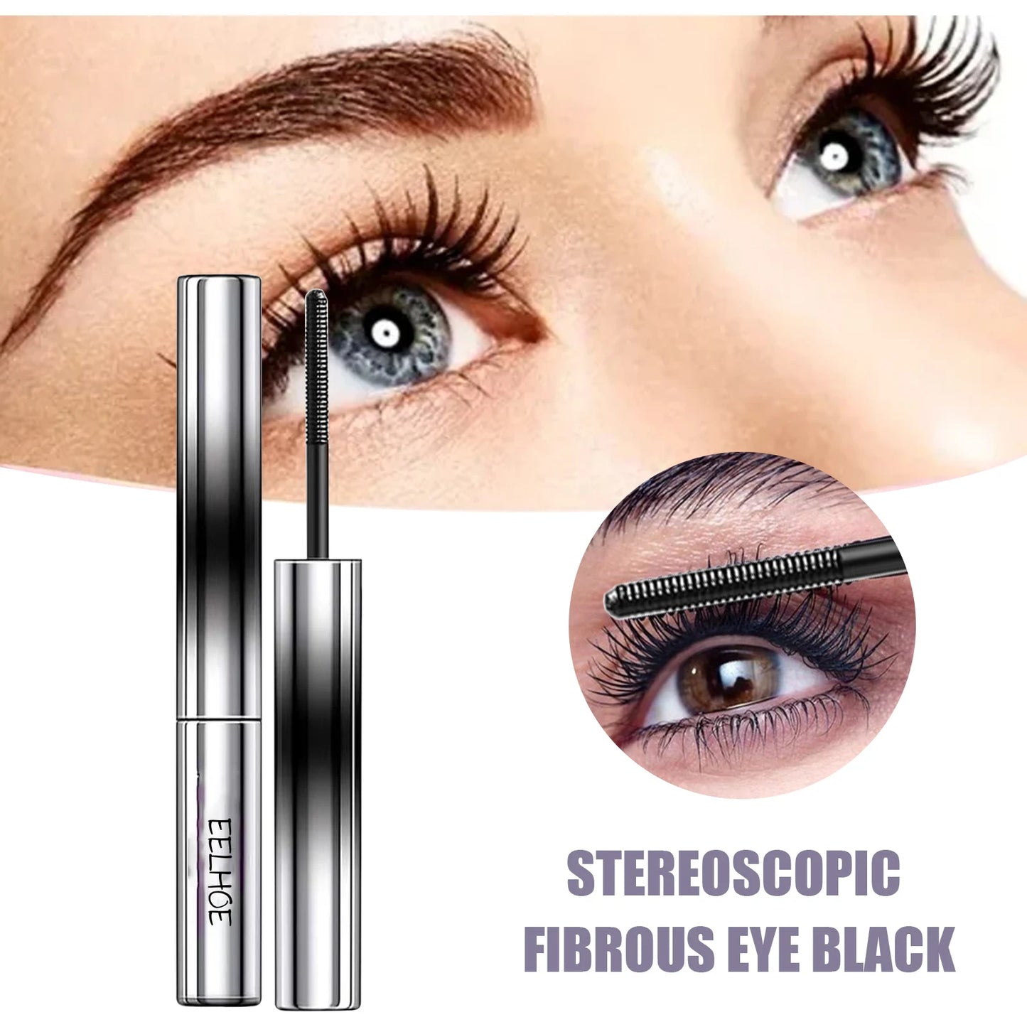 EELHOE Waterproof Mascara Lengthening Black Lash Eyelash Extension Eye Lashes Long-wearing Black Color Mascara Comestic