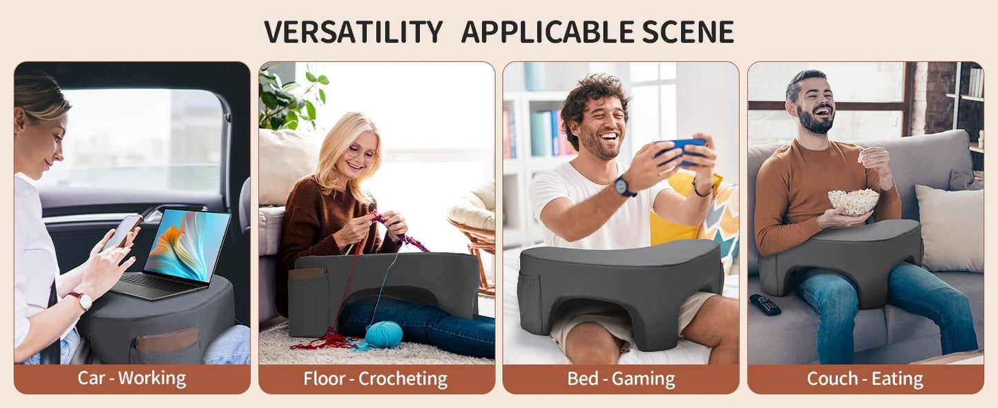 Bed Reading Arm Rest Pillow Gaming Reading Pillow Ergonomic Soft Memory Foam 3 Legs Bed Arm Rest Pillow For Couch Car Floor