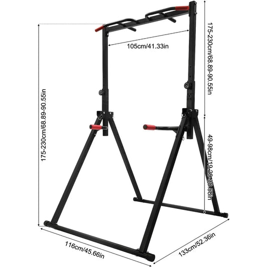 Foldable Power Station Pull-Up Bar Freestanding Tower