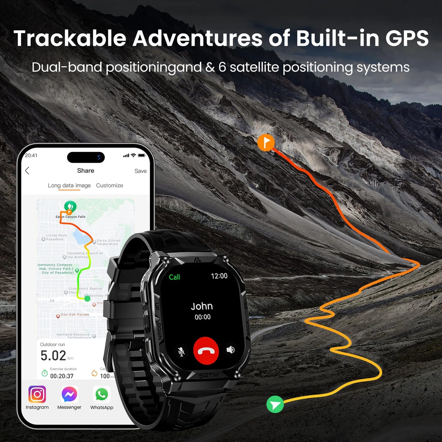 HIDAMEL M3E GPS Smart Watch For Men 60 Days Battery Life