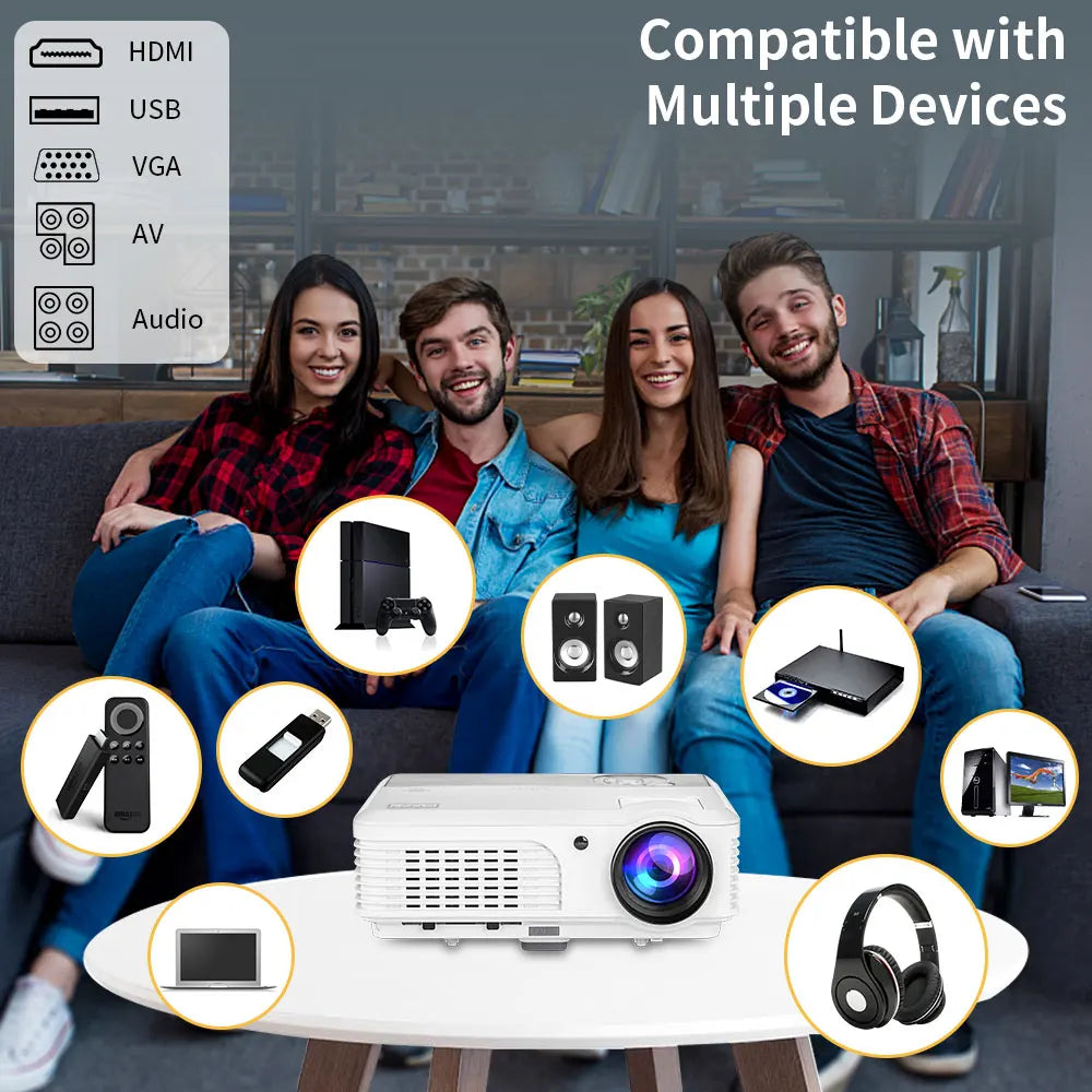4K 10000 Lumens Android Beamer Projector Outdoors Full HD