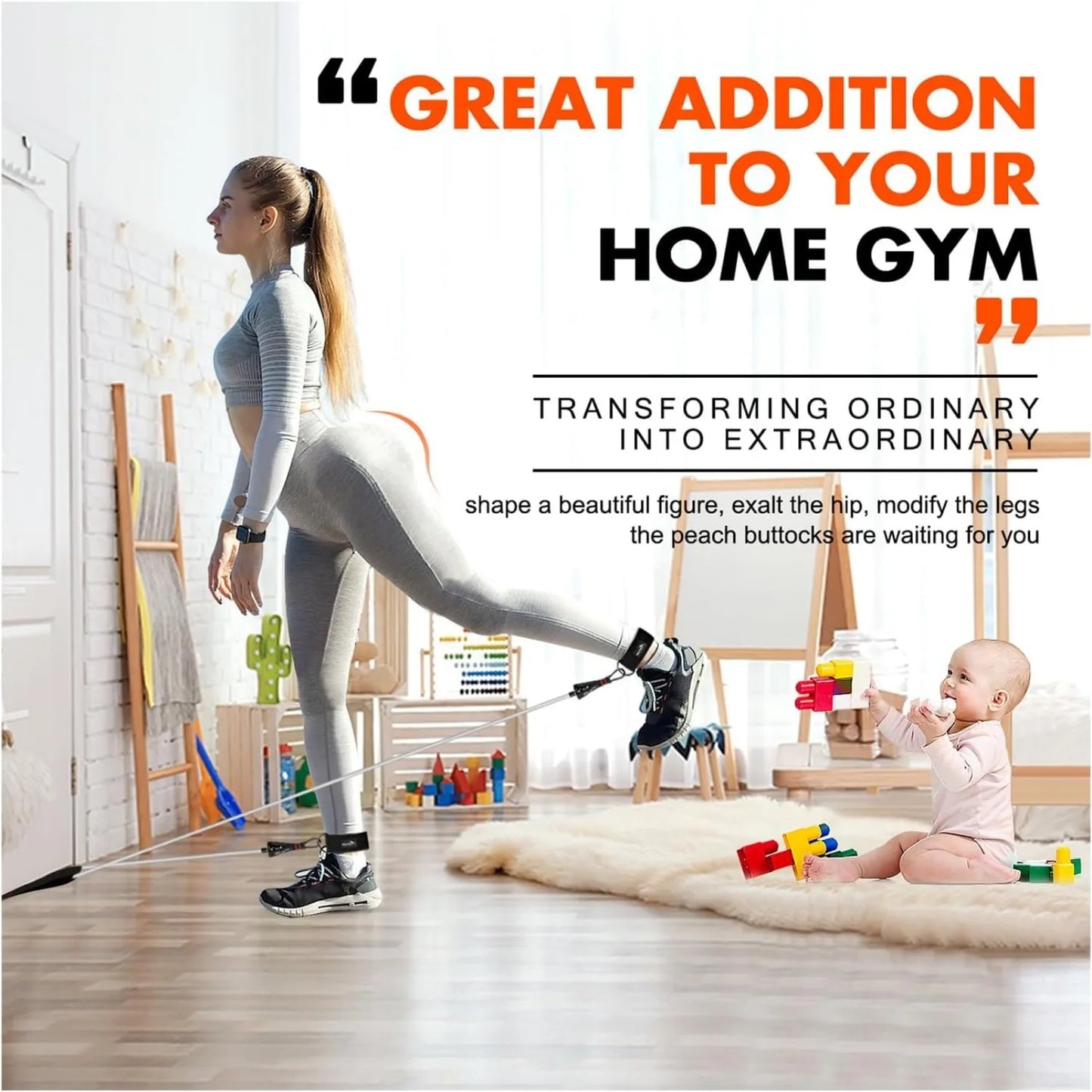 Resistance Bands with Handles and Door Anchor Set