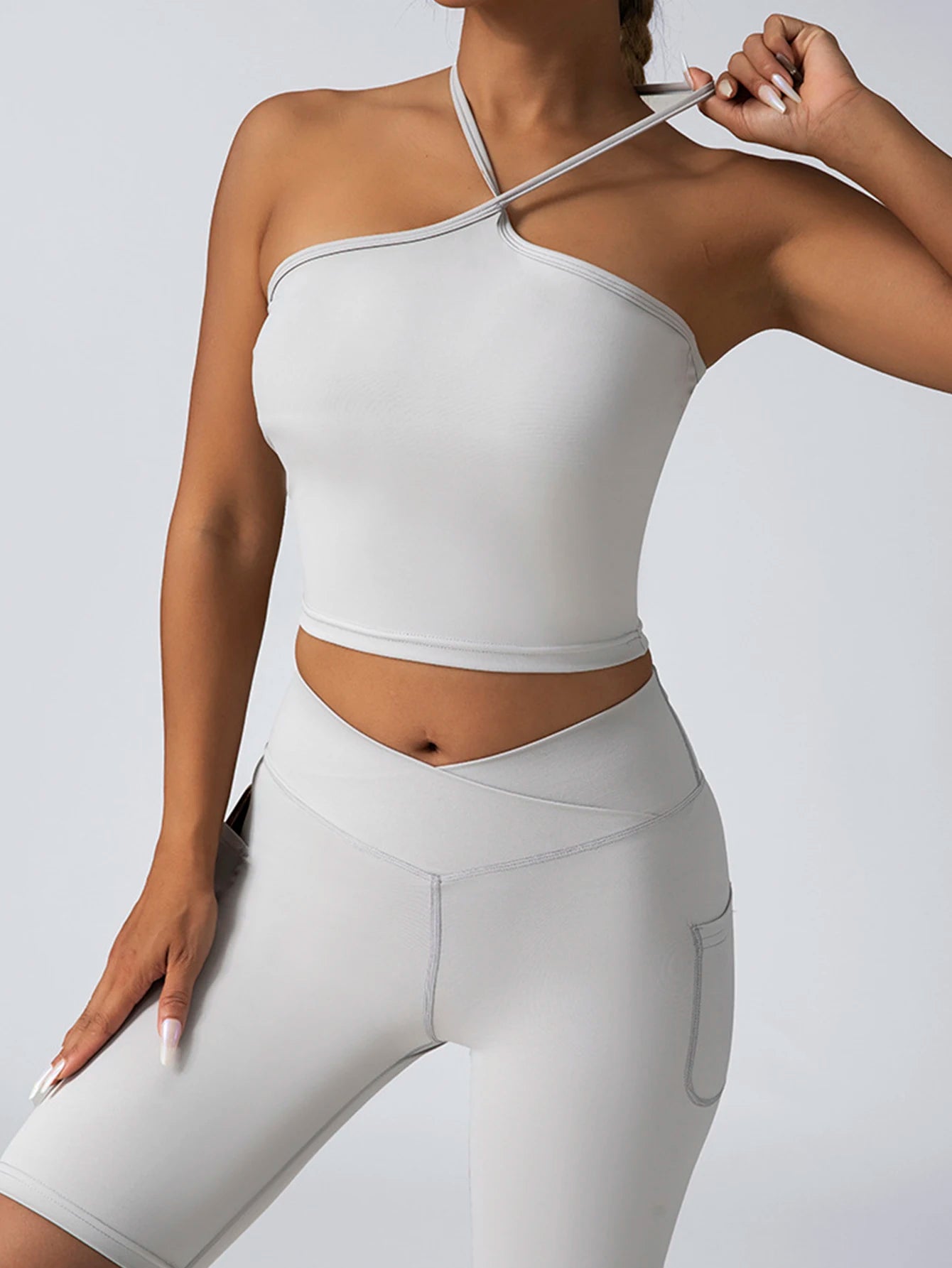 US Local Women's Seamless Solid Color Yoga Set 2 Piece Workout Sports Bra High Waist Shorts Leggings Active Wear