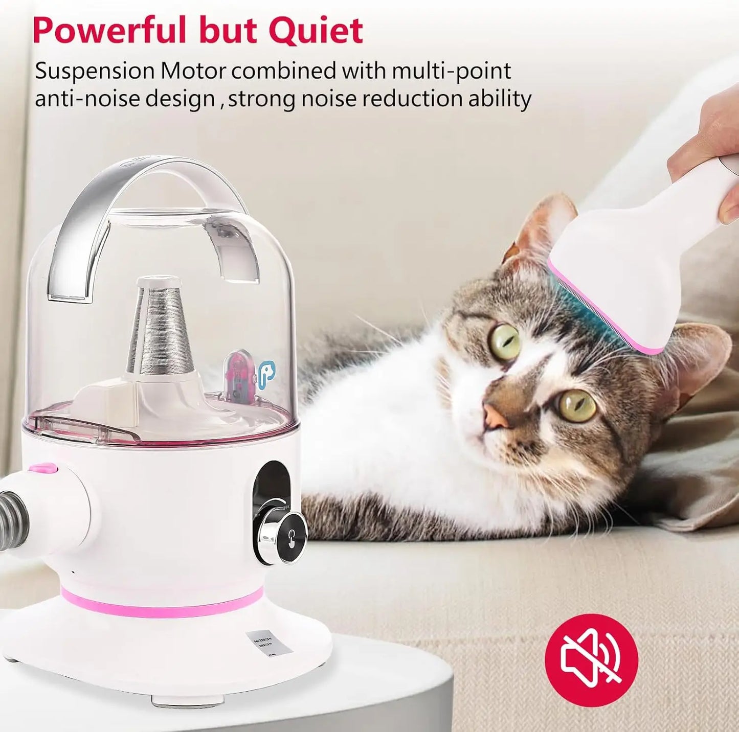 Pet Grooming Vacuum, Multi-Functional Dog Hair Groomer