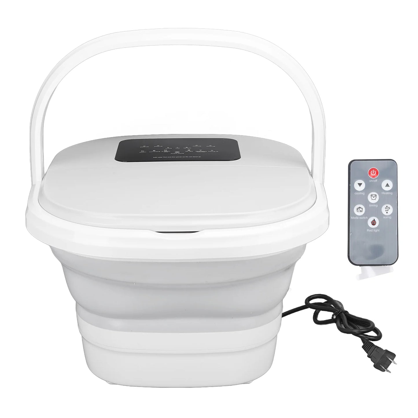 Foot Soak Tub Smart Foldable 420W 8L Large Capacity Heating Foot Massager Spa Soaker with 8 Set Rollers Foot Massager Spa Soaker