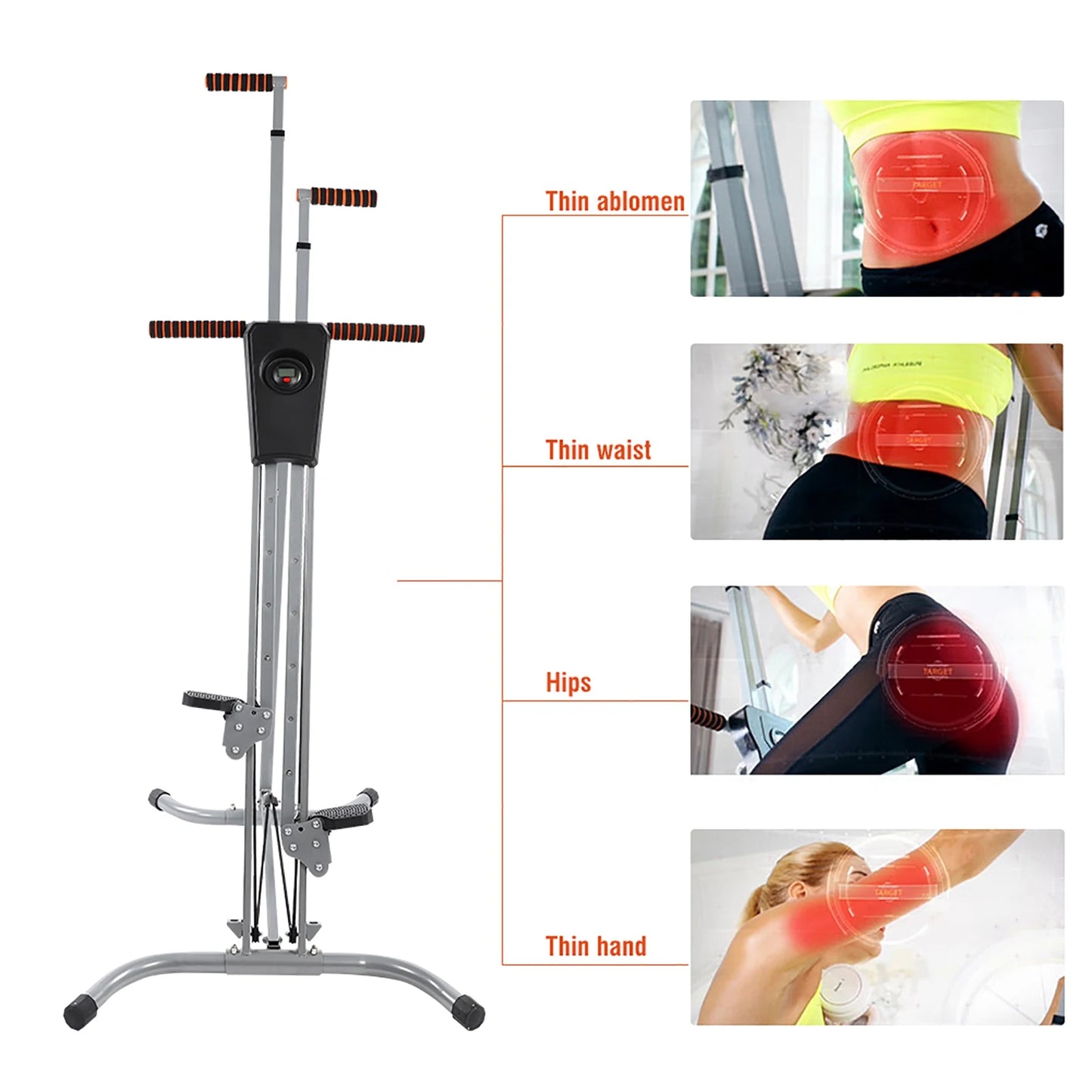 Steel Frame Heavy Duty Vertical Climber Fitness Cardio Stepper