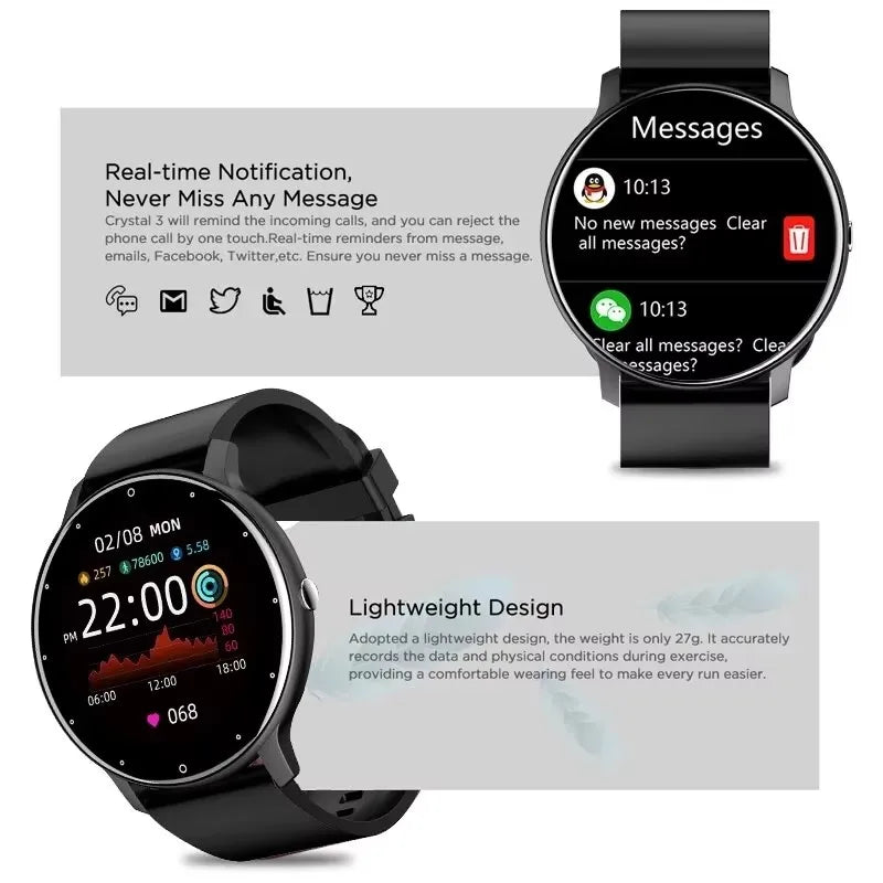 LIGE 2024 New Men Smart Watch Real-time Activity Tracker