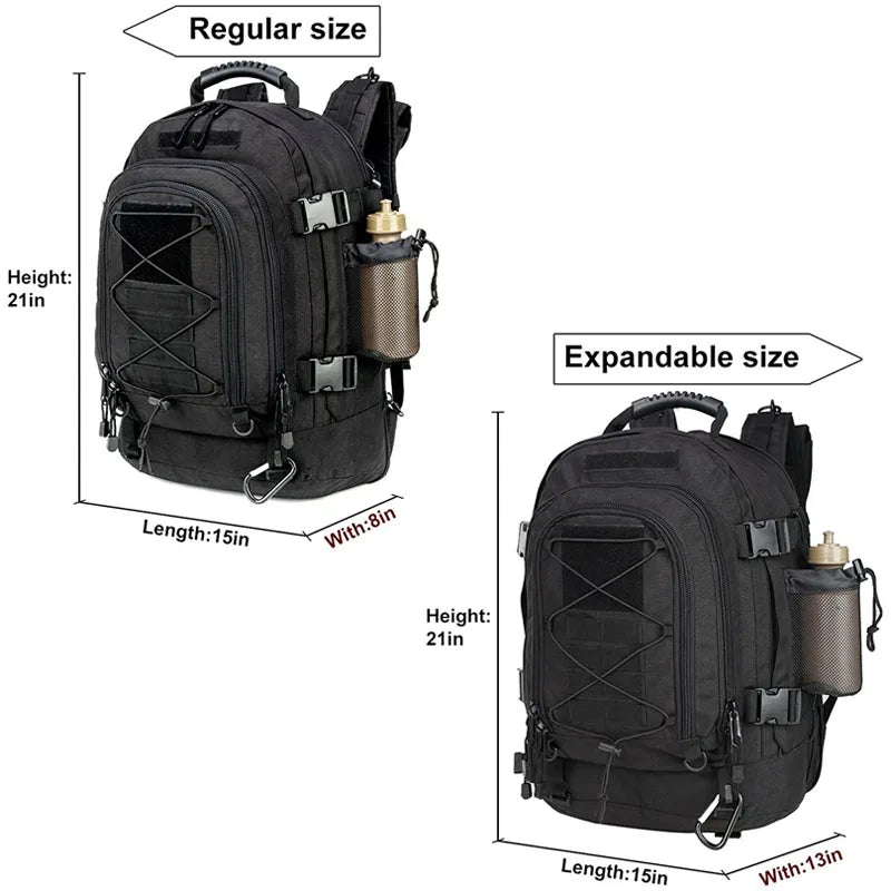 LQARMY 60L Military Tactical Backpack for Outdoor Travel