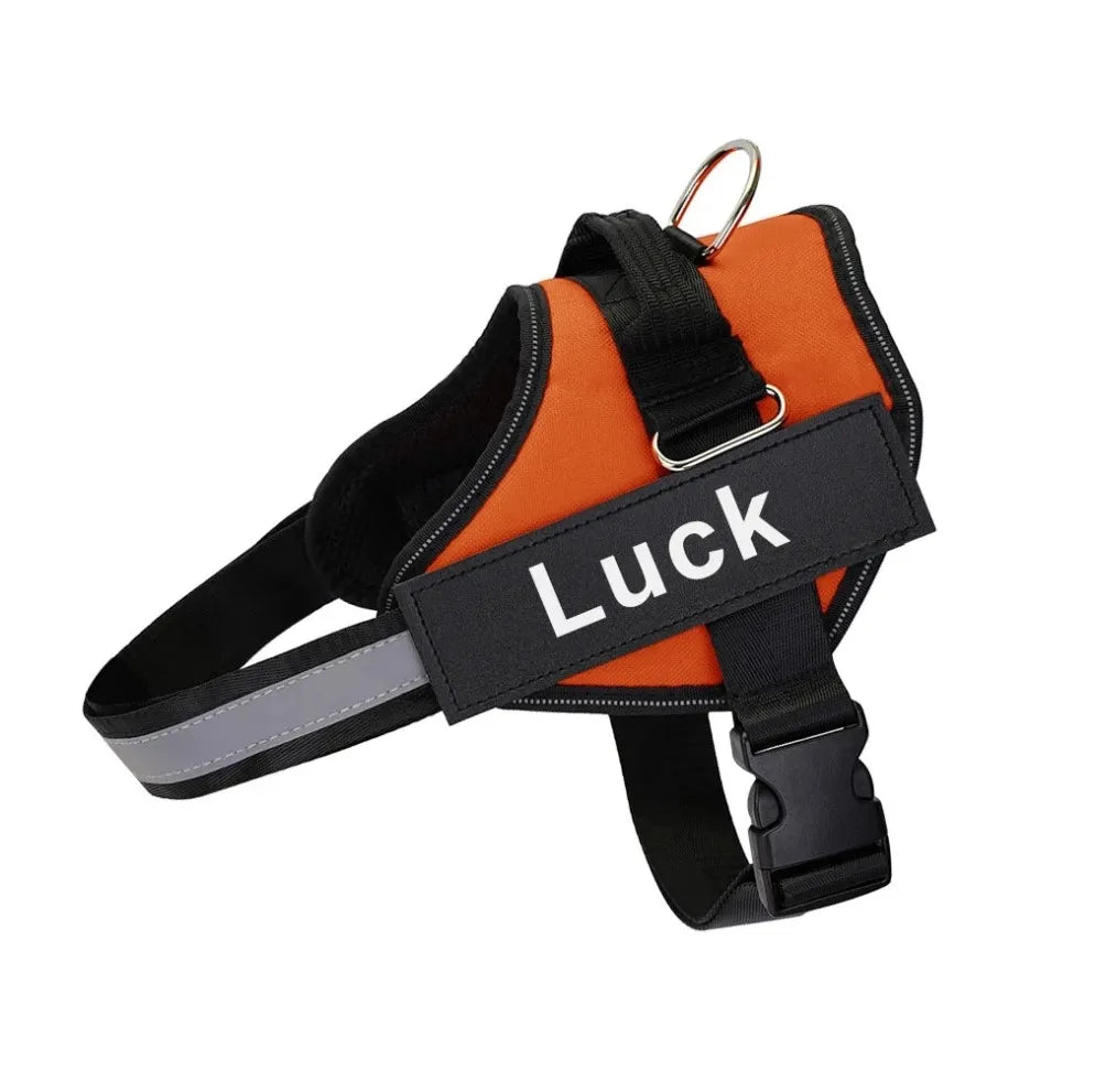 Dog Harness NO PULL Reflective Breathable Adjustable Pet Harness For Dog Vest ID Custom Patch Outdoor Walking Dog Supplies