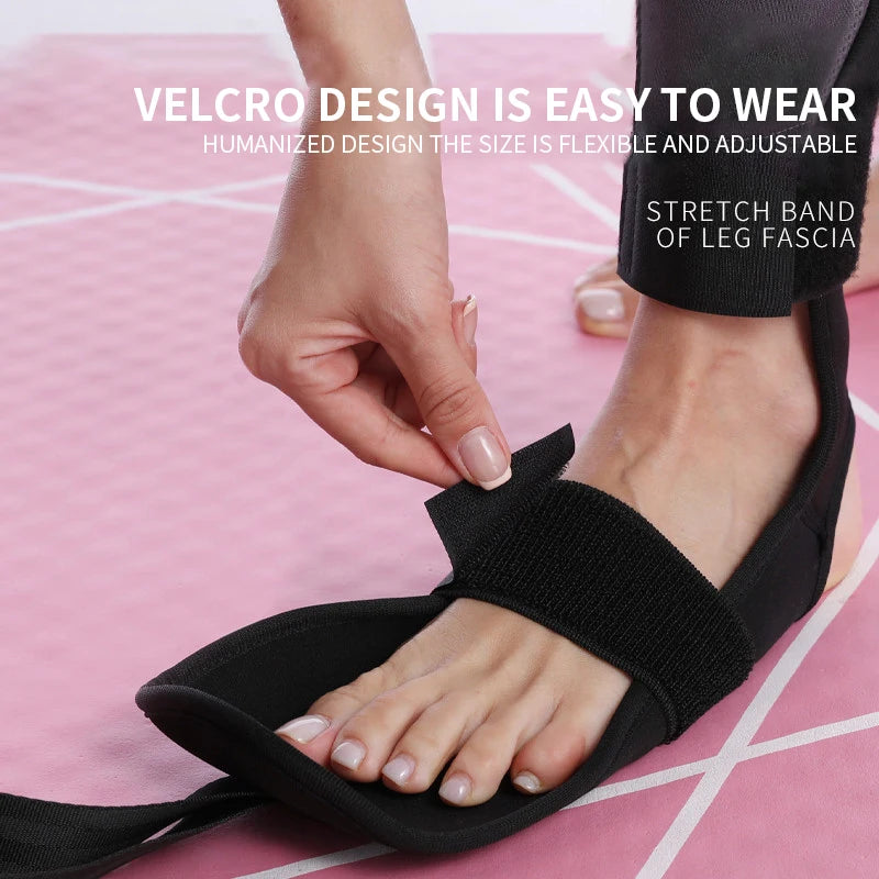 Foot and Calf Stretcher-Stretching Strap For Plantar Fasciitis,Achilles Tendonitis & Hamstring. Yoga Foot & Leg Stretch Strap