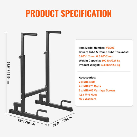 VEVOR 500 lbs Power Tower Pull Up Bar Station for Home Gym