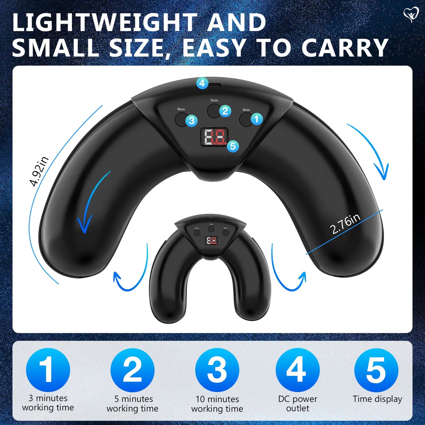 Nail Fungus Cleaning Laser Device Time Display 470nm Blue Lightand 910nm Repair Damaged Discolored Thick Fingernails Foot Care