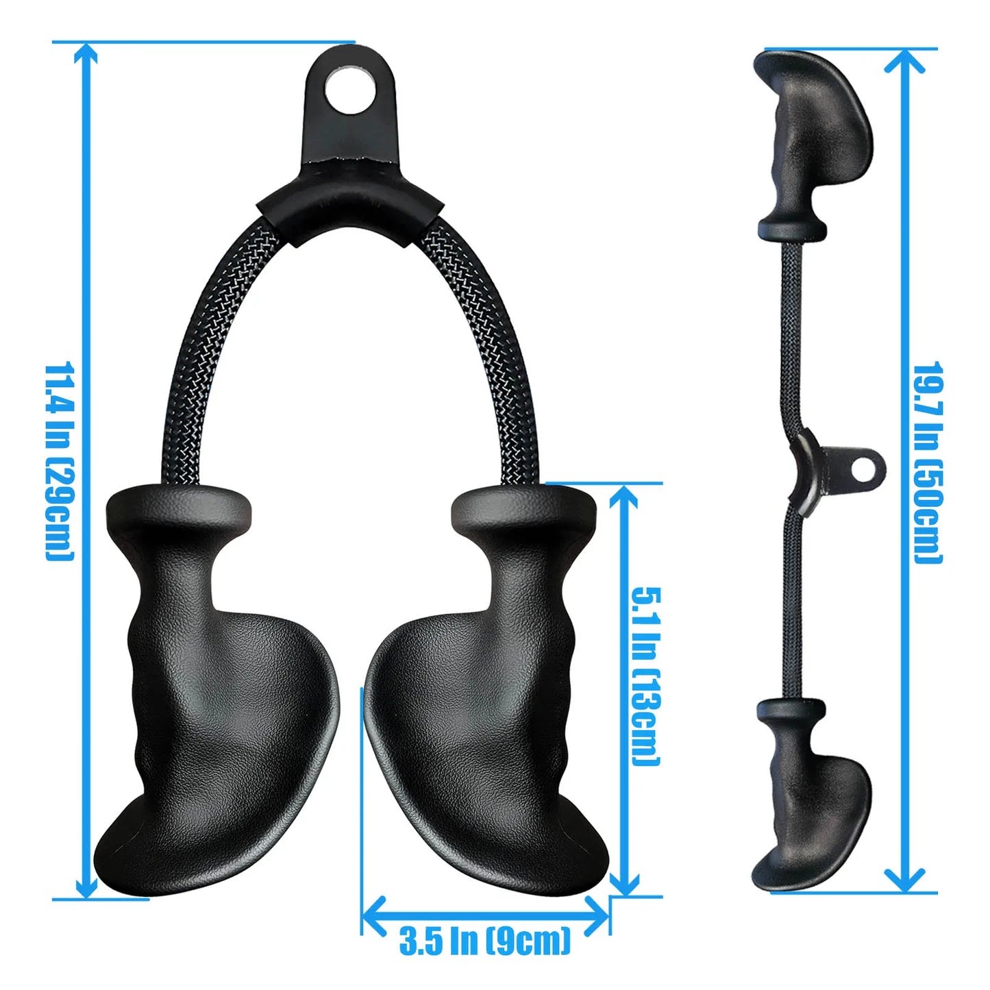 Ergonomic Tricep Rope Pulldown Attachments for Gym