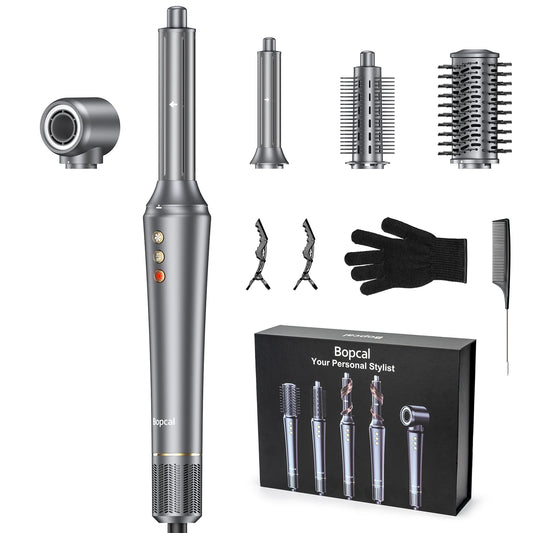 5 in 1 Hair Dryer,Multi Styling Tool,Straightener & 32mm Curling 300 Million Negative Ions Hair Care 1-3 Mins Quick Drying Gifts