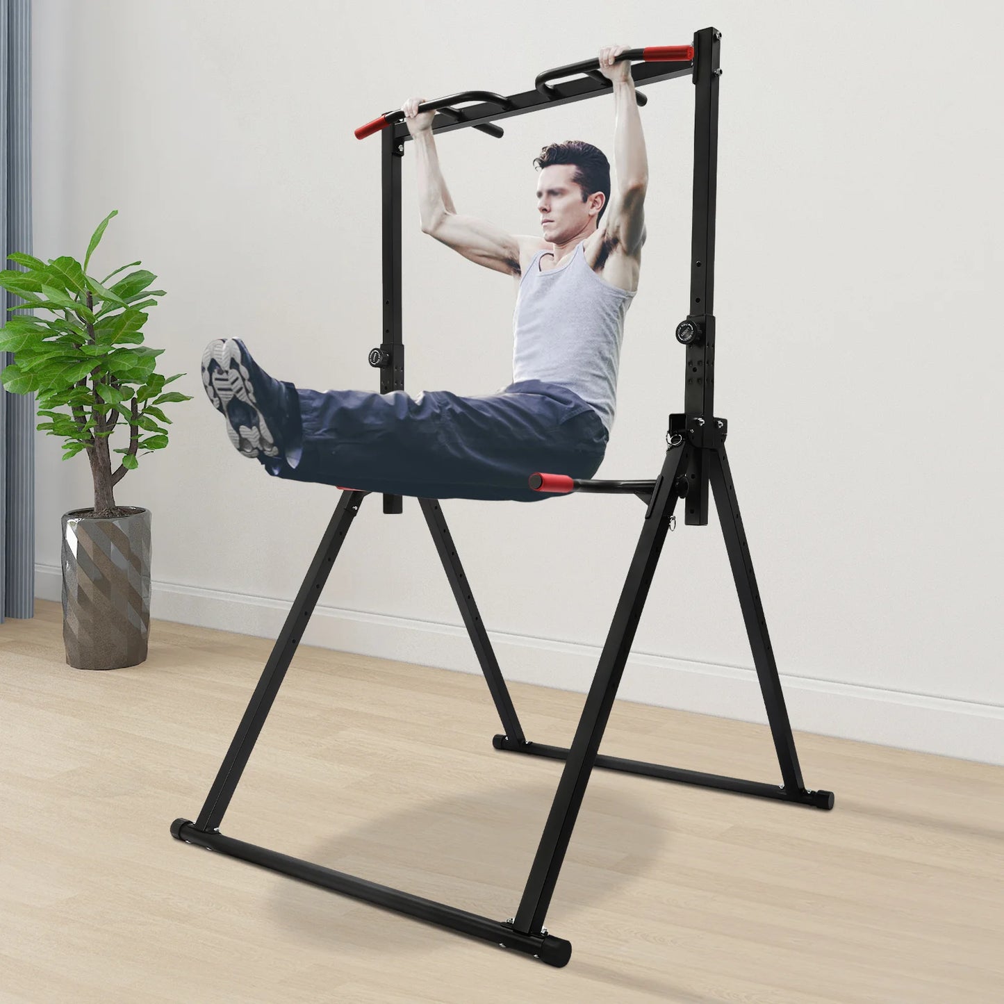 Foldable Power Station Pull-Up Bar Freestanding Tower