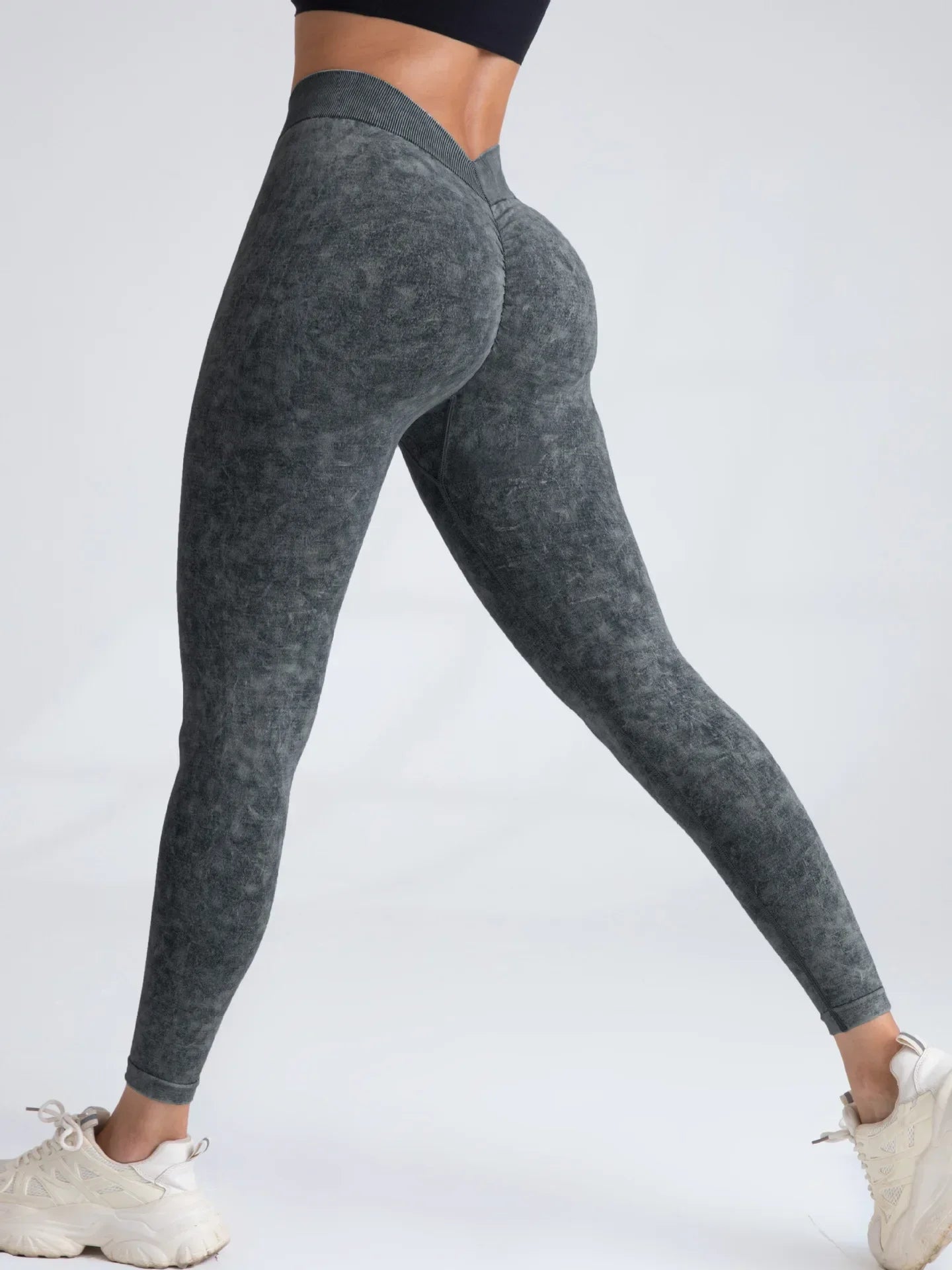 V Back Yoga Pants Women Workout Sport Leggings Fitness Seamless Leggings Girl Gym Tights Scrunch Push Up Sportswear US Warehouse